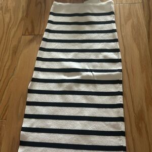 long striped subdued skirt with slit
